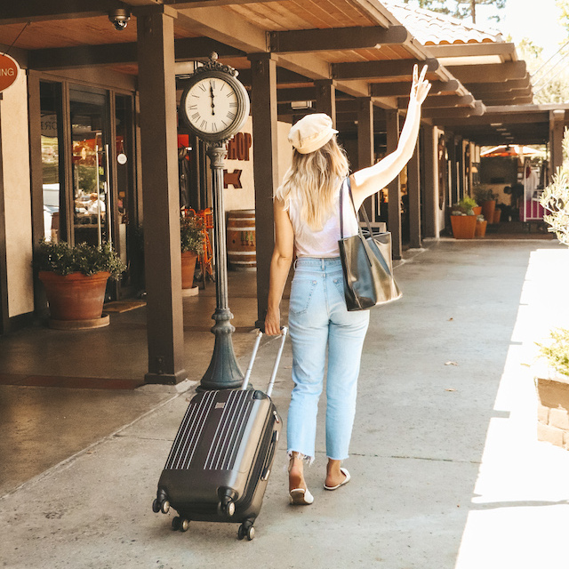 Woman with suitcase